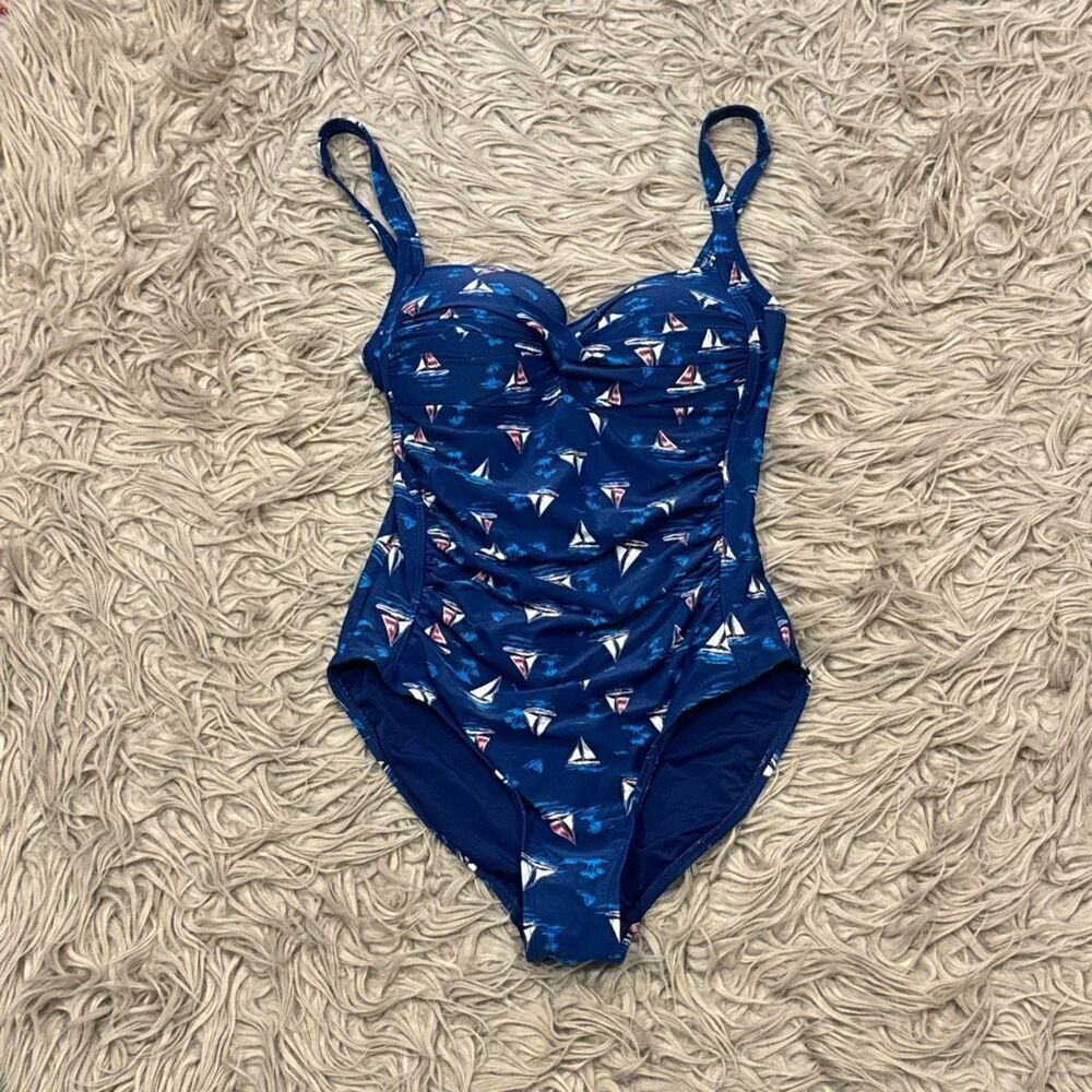 Niptuck sailboats one piece swimsuit size 6
